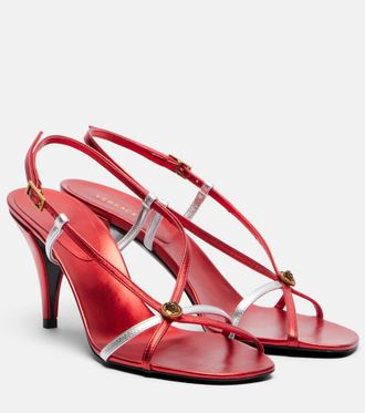 Versace Valentina leather slingback sandals