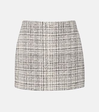 Valentino Cotton-blend tweed miniskirt