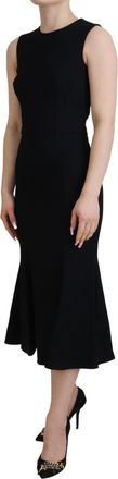 Dolce & Gabbana Womens Black Dress Sheath Flare Viscose