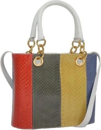 Ferragamo Pre-owned Handbags, female, Multicolor, Size: ONE SIZE Pre-owned Leather Handbag