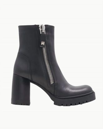 Aquatalia Womens Emma Leather Bootie In Black Calf