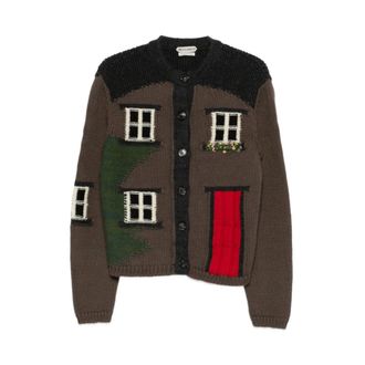 J.W.Anderson Truien & Vesten, Heren, Veelkleurig, L, Wol, House Polo Cardigan