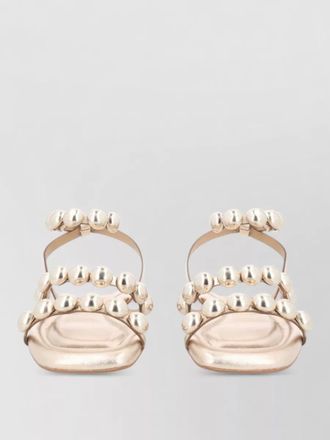 Ash low sandal ankle strap pearl detail