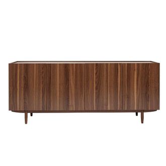 Miliboo Aparador Vintage Con 4 Puertas De Madera Oscura 180 Cm Sanaa