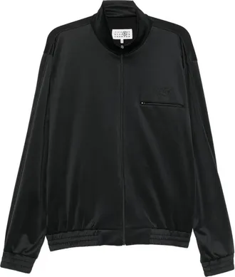 Maison Margiela Logo-embroidered Zip-up Sweatshirt