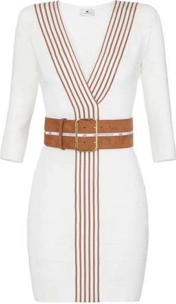 Elisabetta Franchi Mujer, Vestidos, Blanco, Talla: S