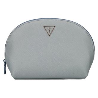 Guess Tassen, Dames, Blauw, ONE Size, Leer, Saffiano Beauty Case