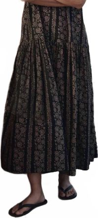 The Great. Drop Waist Dress In Black And Cream Token Floral