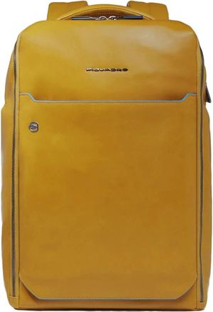 Piquadro Tassen, Heren, Geel, ONE Size, Leer, Blue Square Rugzak