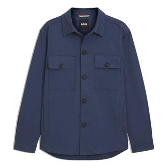 HUGO BOSS C-Carper Stretch-Cotton Twill Overshirt, Brand Size 54 ( US Size 44 )