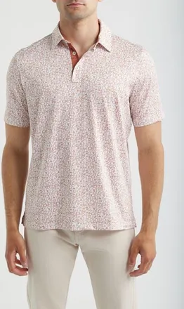 Johnston & Murphy XC+ Performance Game Day Polo in Rust at Nordstrom, Size Xxx-Large