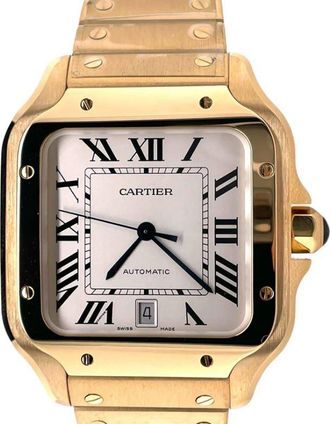Cartier Pre-owned Cartier Santos White Dial Mens Watch WGSA0029