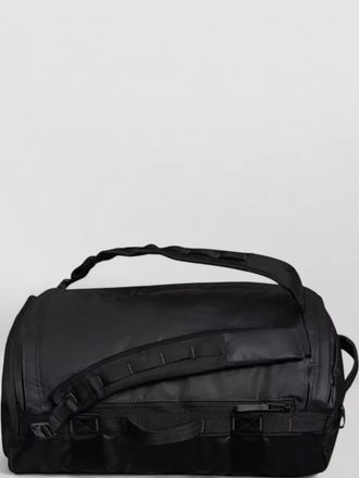 The North Face logo duffel bag