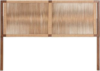 Baxton Studio Holitz Modern Bohemian Bayur Wood Queen Size Headboard