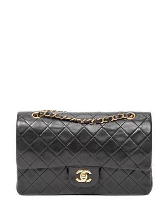 Chanel 1990s quilted chain shoulder bag - women - Lamb Skin - One Size - Black
