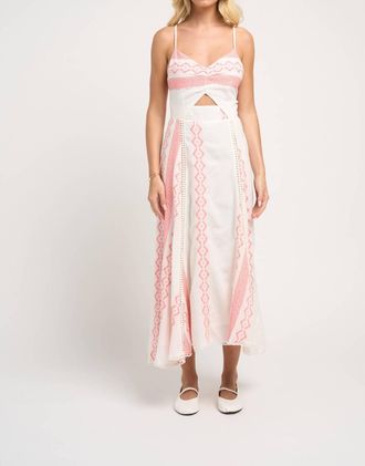 Guadalupe Design Filomena Linen Dress In Pink