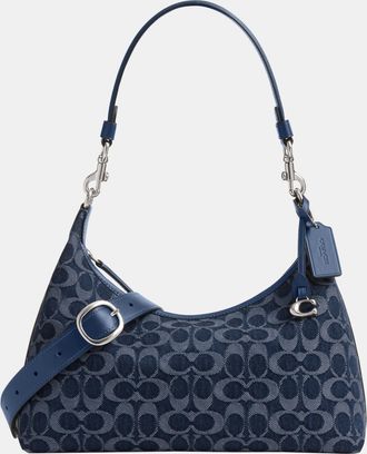 Coach Womens Juliet Shoulder Bag In Signature Denim - Blue - One Size