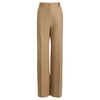 Patou Iconic Long Trousers - female - Patou - Wide Trousers - Beige - M - Trousers