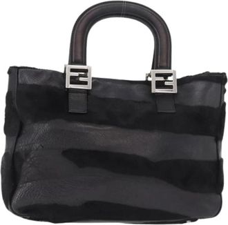 Fendi Pre-owned Vintage Handbag - Dames - Vintage Handtas - Zwart - ONE Size - Leer - Vintage