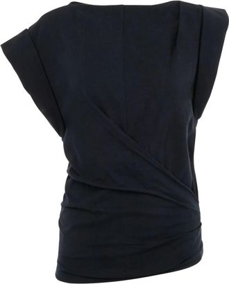 Isabel Marant Maisan Draped Cotton T-Shirt Clothing