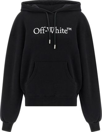 Off-white Big Logo Bookkish Hoodie - Dames - Hoodies - Zwart - 2XS - Katoen - Hoodies & sweatvesten