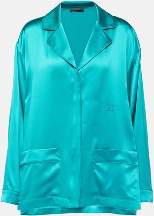 Max Mara Elegante Vasaio silk pajama shirt