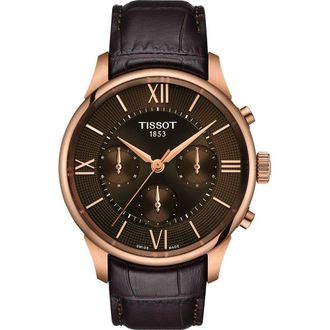Tissot Chemin Des Tourelles Heren Horloge Bruin T1394623629800