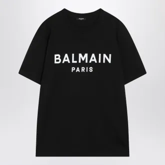 BALMAIN★ロゴ  タンクトップ Black White BALMAIN - ロゴ タンクトップ / TANK FLOCKY LOGO / ホワイト