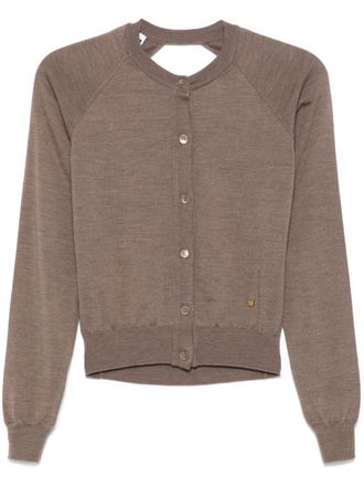 Moschino Vest met open rug - Bruin
