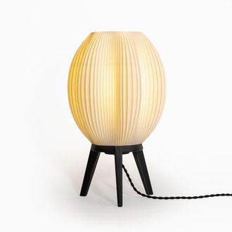 Jonathan Y Designs Wavy 16.5 Modern Contemporary Plant-Based PLA 3D Printed Dimmable LED Table Lamp in White/black at Nordstrom