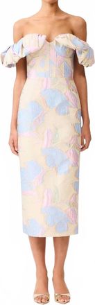 Elliatt Marlene Strapless Midi Dress In Multicolor