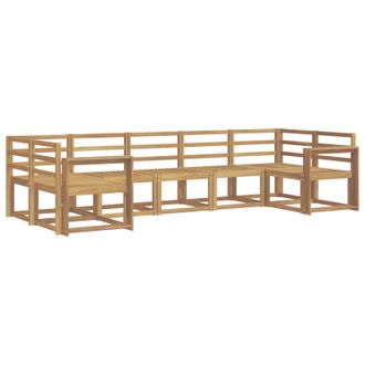 vidaXL Conjunto De Sof&aacute;s De Exterior 7 Pcs Blanco Vidaxl