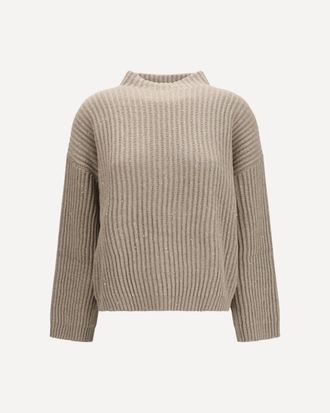 Brunello Cucinelli Maglione a collo alto in cashmere e lana Woman XS