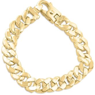 Pompeii3 Mens Cuban Link 14k Gold (90gram) or Platinum (144gram) 14mm Bracelet 9