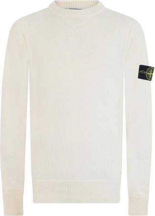Stone Island Off White Crew Neck Sweater