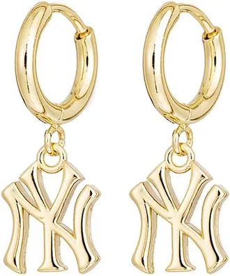 Luv AJ MLB New York Yankees Logo Charm Huggie Hoop Earrings in Gold at Nordstrom