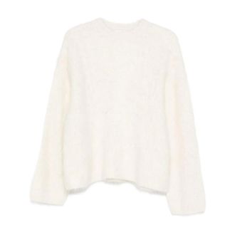 Soft Goat Jersey de punto con cuello redondo - Knitwear - Mujer - Blanco - M
