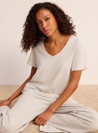 Miiyu Womens Soothing colour V-neck T-shirt