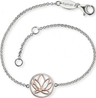 Engelsrufer Womens ERB-LILLOTUS-BICOR Ladies Lotus Bracelet - Silver - One Size