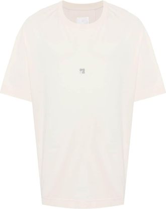 Givenchy 4G-detail cotton T-shirt - men - Cotton - L - Neutrals