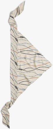 Tommy Hilfiger Womens Nautical Rope Print Silk Scarf - Optic White