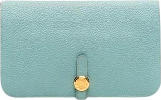 Herm&egrave;s Pre-owned Wallets, female, Blue, Size: ONE SIZE Pre-owned Leather Wallet