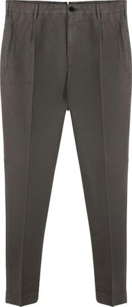Incotex Gekreukte Broek - Heren - Nette broeken - Grijs - XL - Katoen - Broeken