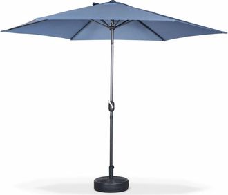 Sweeek Parasol, central, redondo, azul gris, 300cm