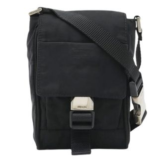 Prada Pre-owned Cross Body Bags, unisex, Black, Size: ONE SIZE Pre-owned Vintage Nylon Sling Bag