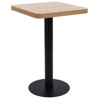 vidaXL Mesa De Bistr&oacute; Mdf Marr&oacute;n Claro 50x50 Cm Vidaxl