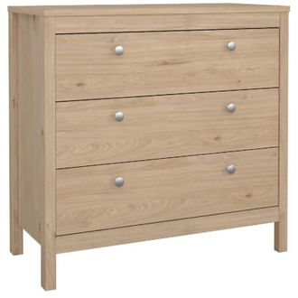Dmora Cassettiera Joceline, Settimino multiuso, Com&ograve; camera da letto, Mobile con cassetti, 82x38 h80 cm, Rovere - Dmora