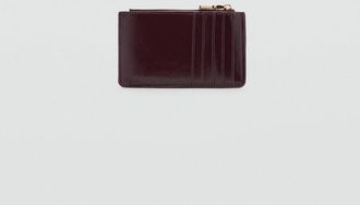 Mango Portamonete piccolo trapuntato bordeaux - Donna - Taglia unica - MANGO