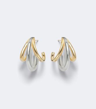Jennifer Fisher Pendientes de aro chapados en oro de 14 ct