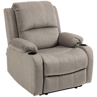 HOMCOM Recliner Armchair for Living Room - Recliner Chair with Cup Holder | TJ Hughes